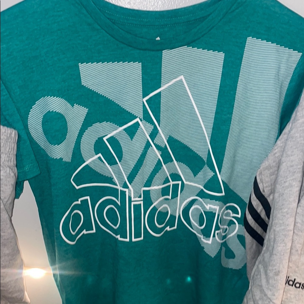 Adidas Kids Teal Graphic T-Shirt